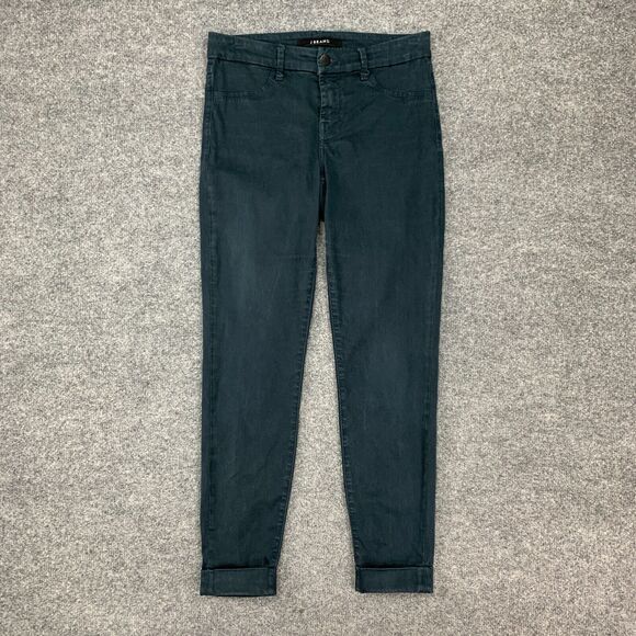 J Brand Anja Jeans Womens 25 Slate Luxe Sateen Cuffed Ankle Cropped Mid Rise - Picture 2 of 15